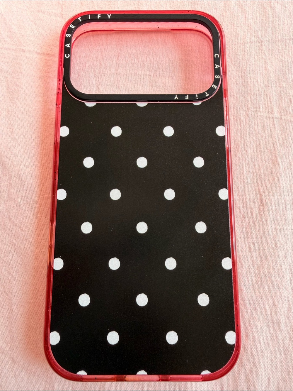 Casetify-iPhone 17 pro max  Black Polka Dot iPhone Case MagSafe compatible.